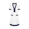 Abito Donna con scollo V e bottoni gioiello Bianco blu Twinset- Francavilla Moda